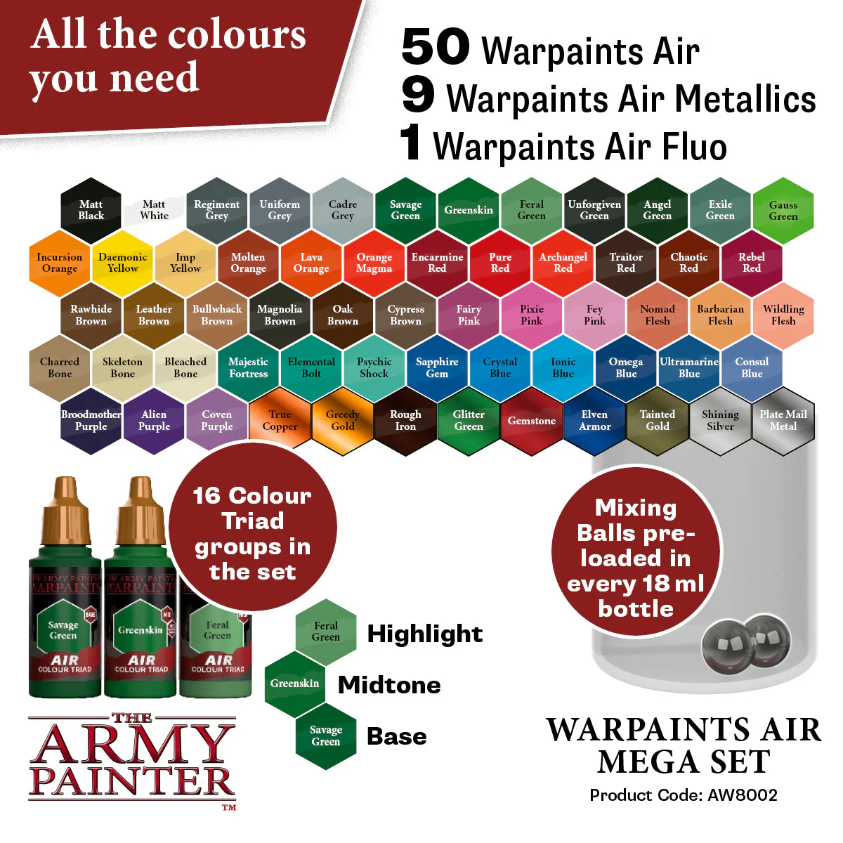 Army Painter Warpaints: Air Mega Set - Image 2