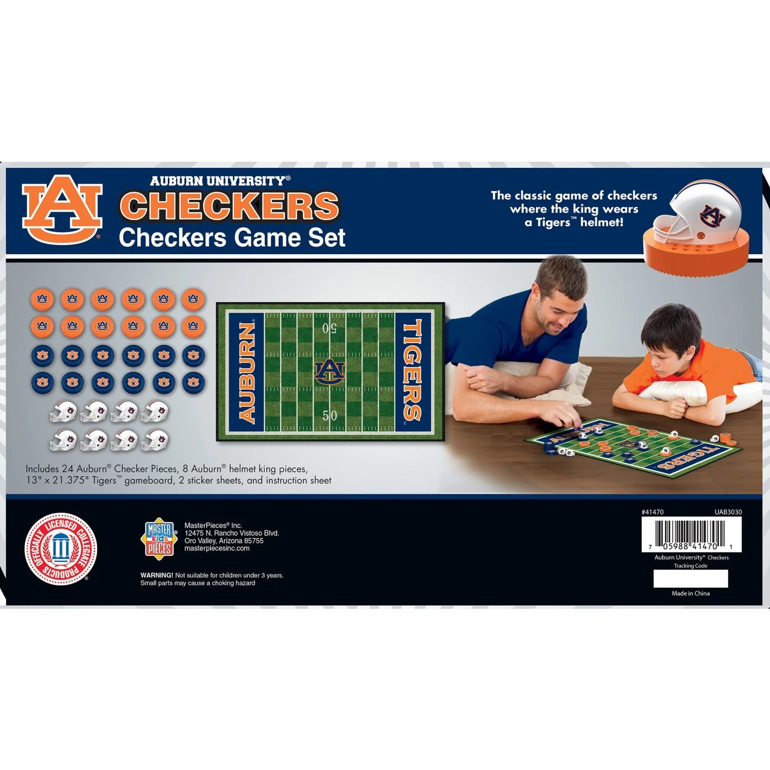 Auburn Tigers Checkers Board Game by MasterPieces Puzzle Company INC - Image 3