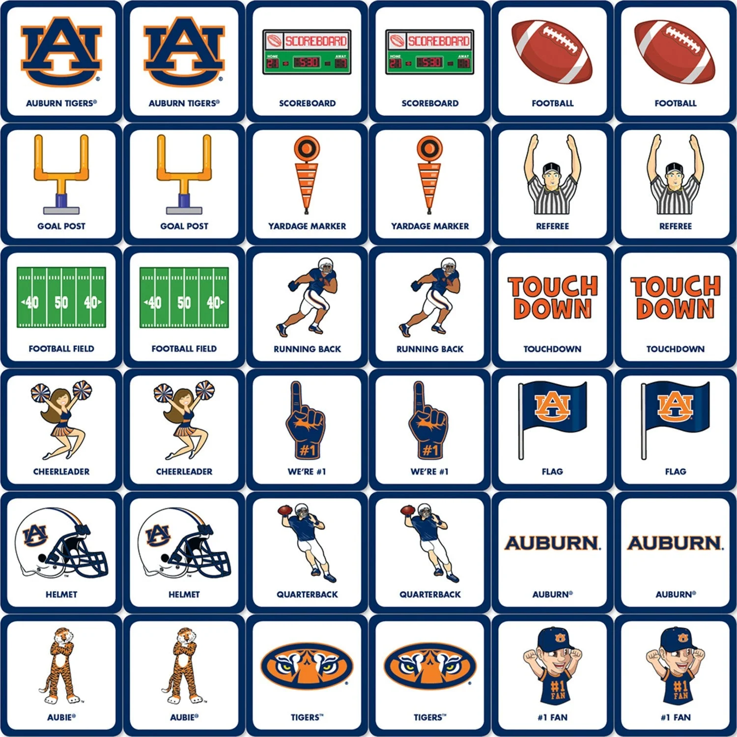 Auburn Tigers Matching Game by MasterPieces Puzzle Company INC - Image 2