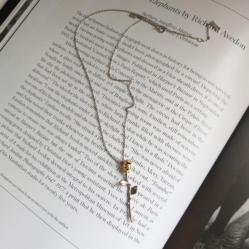 Azu Thorny Rose Pendant Necklace by Marigold Shadows - Image 2