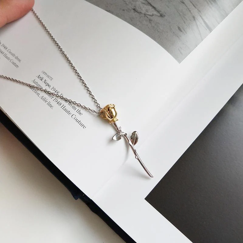 Azu Thorny Rose Pendant Necklace by Marigold Shadows - Image 5