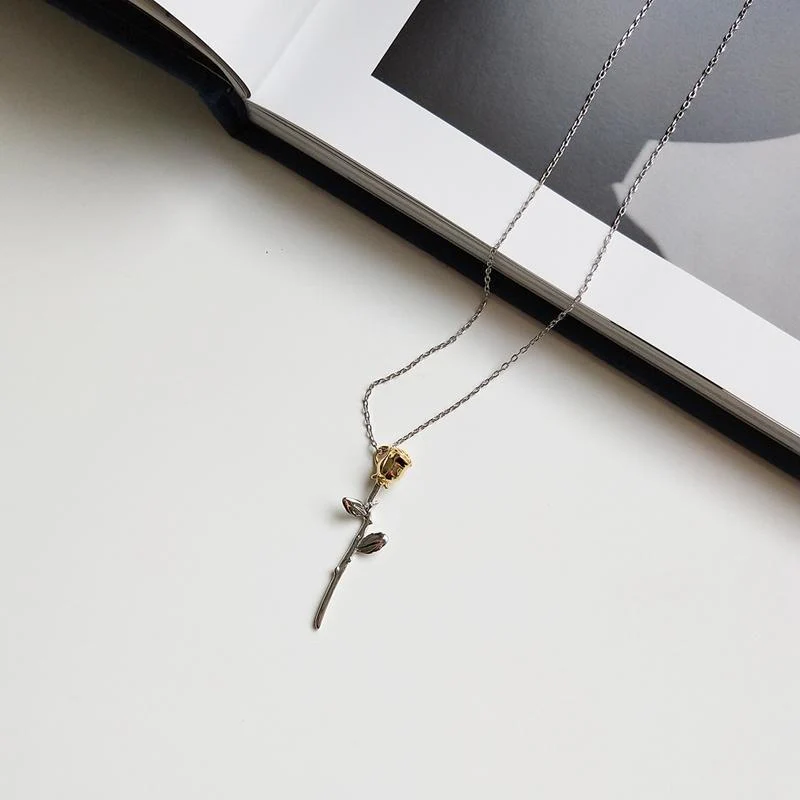 Azu Thorny Rose Pendant Necklace by Marigold Shadows - Image 8