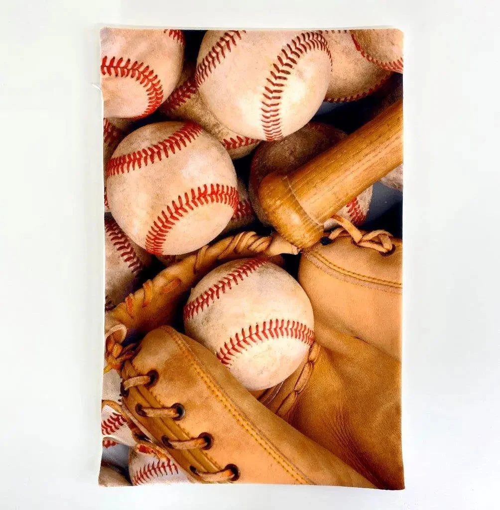 Baseball Bat | 12x 18 | Baseball Glove | Baseballs | Old Baseballs | Sports | Sports Fabric | Sports Fans | Baseball Gifts | Teen Room Decor by UniikPillows - Image 5