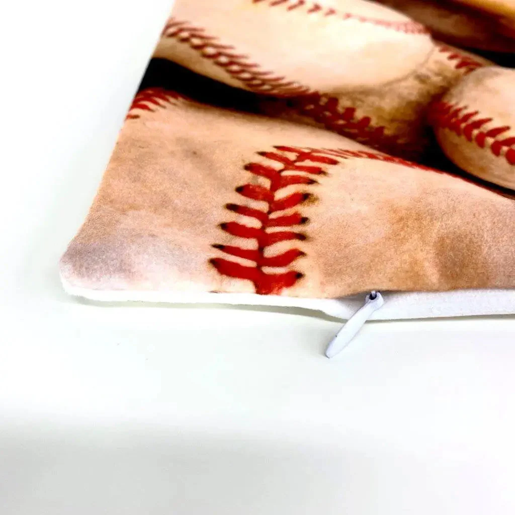 Baseball Bat | 12x 18 | Baseball Glove | Baseballs | Old Baseballs | Sports | Sports Fabric | Sports Fans | Baseball Gifts | Teen Room Decor by UniikPillows - Image 6