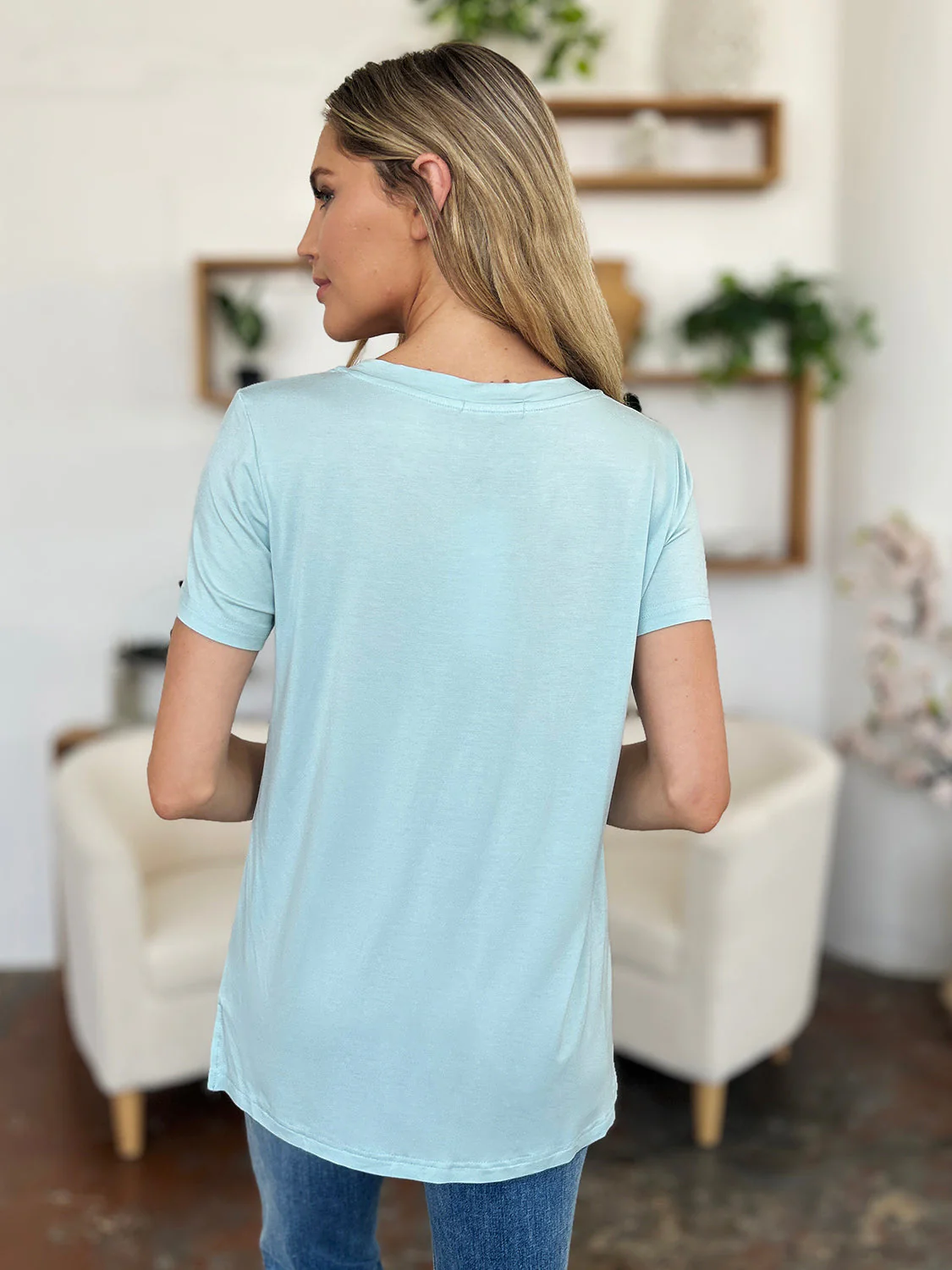 Basic Bae Bamboo Full Size  Round Neck Short Sleeve T-Shirt - Image 13