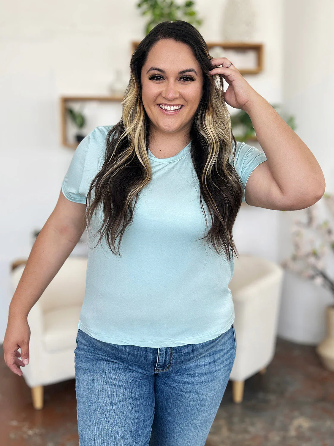 Basic Bae Bamboo Full Size  Round Neck Short Sleeve T-Shirt - Image 15