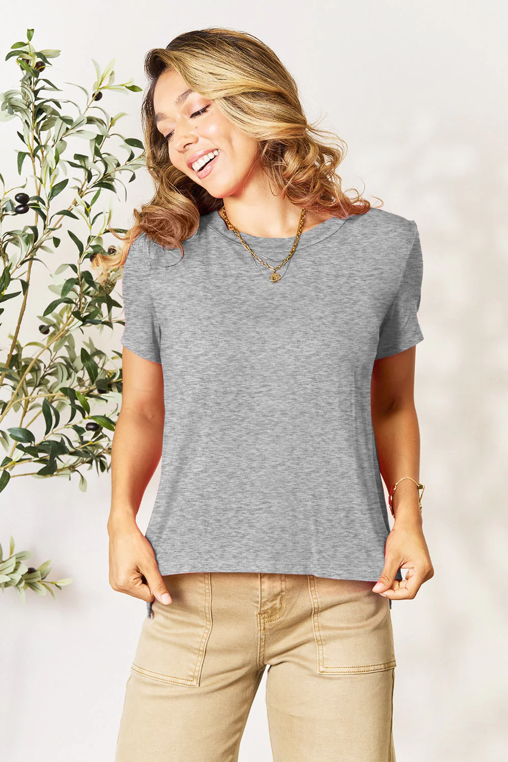 Basic Bae Bamboo Full Size  Round Neck Short Sleeve T-Shirt - Image 28