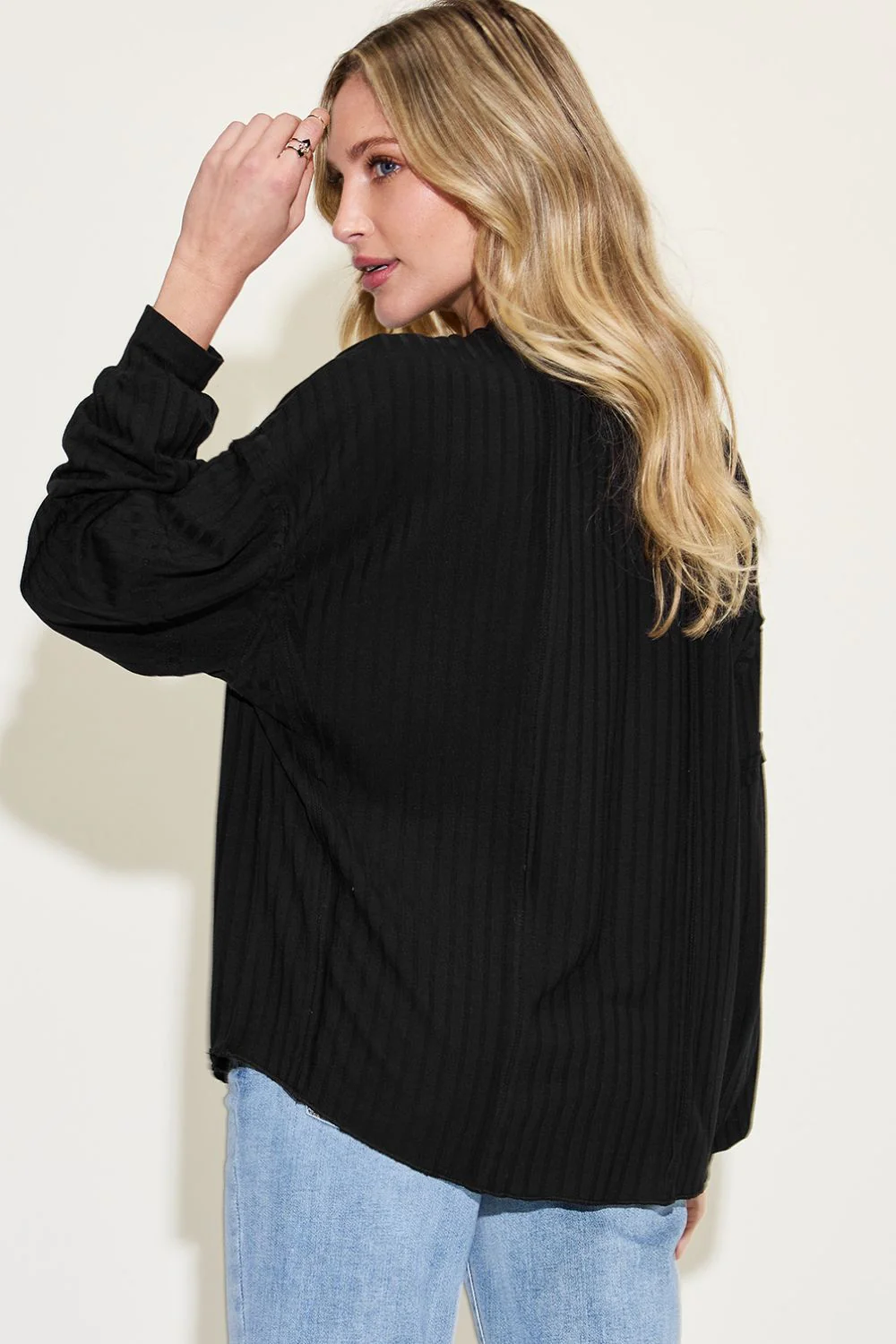 Basic Bae Full Size Ribbed Round Neck Long Sleeve T-Shirt - Image 24