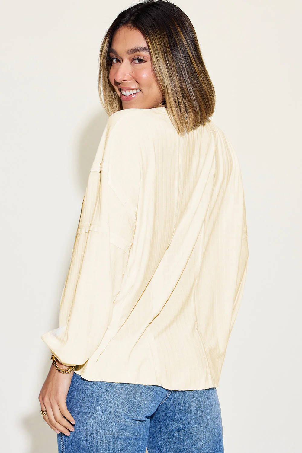 Basic Bae Full Size Ribbed Round Neck Long Sleeve T-Shirt - Image 32