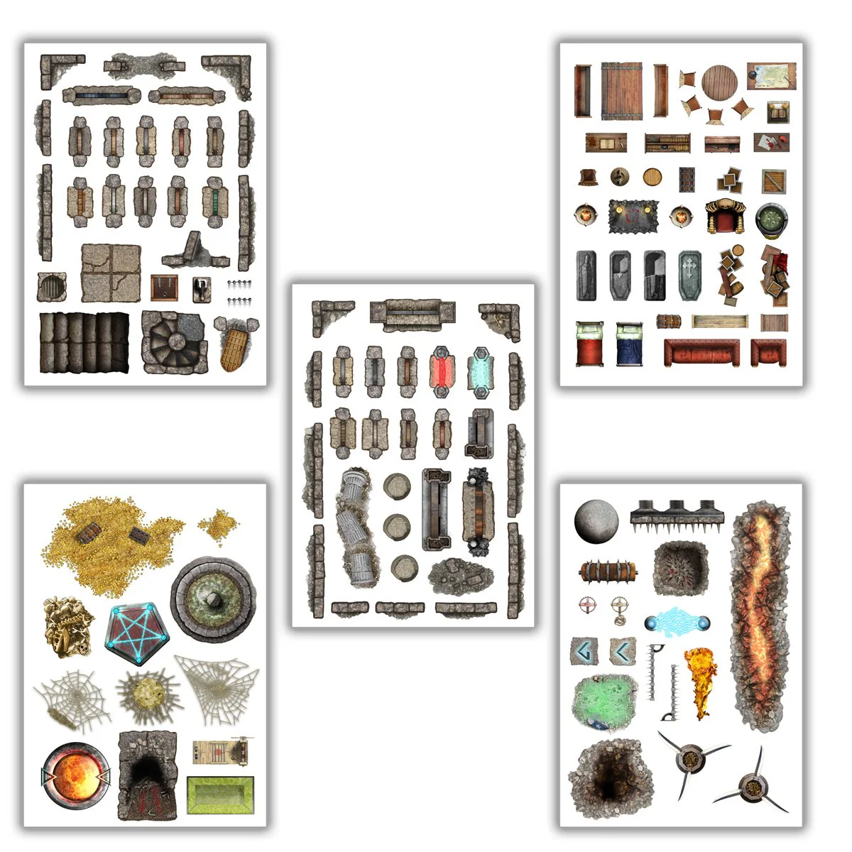 Battle Mats: Add On Scenery - Dungeon Decorations - Image 2