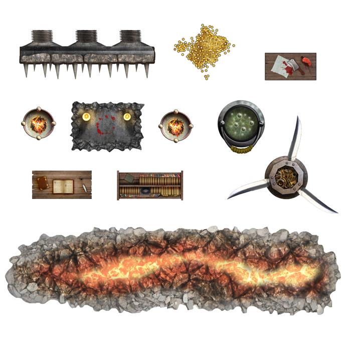 Battle Mats: Add On Scenery - Dungeon Decorations - Image 3