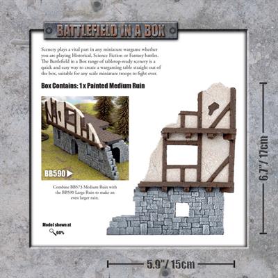 Battlefield in a Box: Wartorn Village - Medium Ruin - Image 2