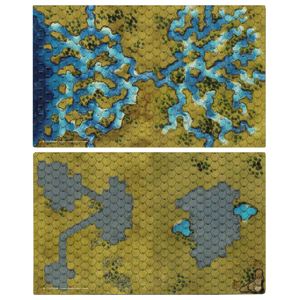 BattleTech: Battle Mat - Savannah River Delta/City Ruins - Image 2