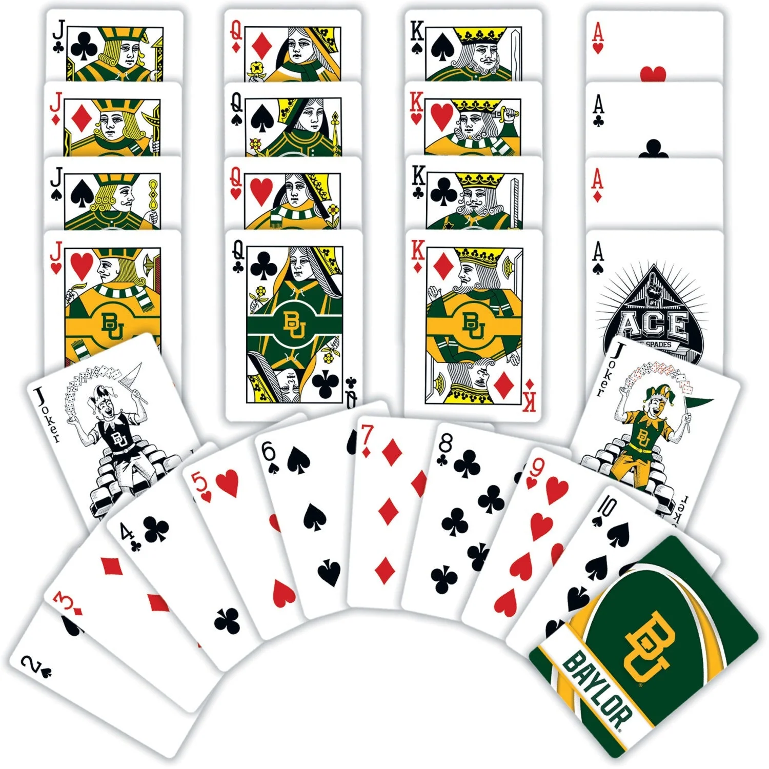 Baylor Bears Playing Cards - 54 Card Deck by MasterPieces Puzzle Company INC - Image 2