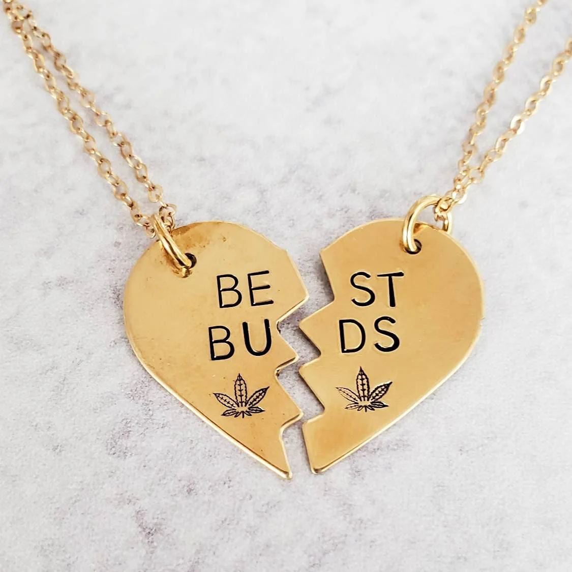 BEST BUDS 420 Broken Heart Necklace by Salt and Sparkle - Image 2