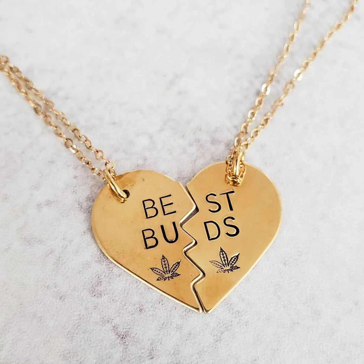BEST BUDS 420 Broken Heart Necklace by Salt and Sparkle - Image 3