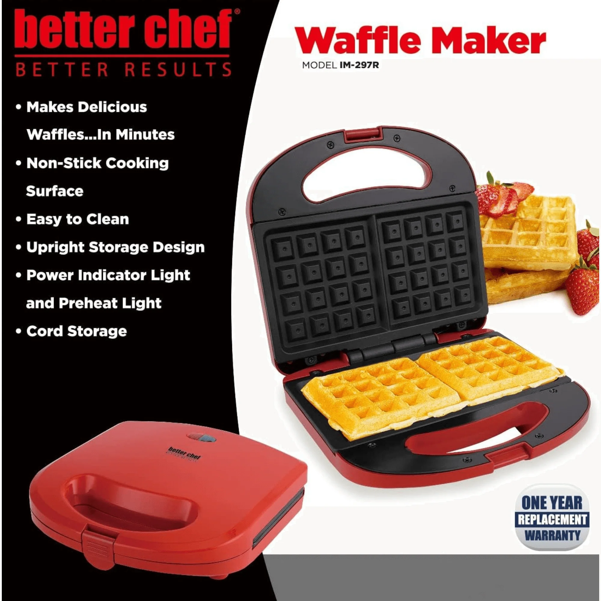 Better Chef Non-Stick Electric Waffle Maker by Jupiter Gear Home - Image 7