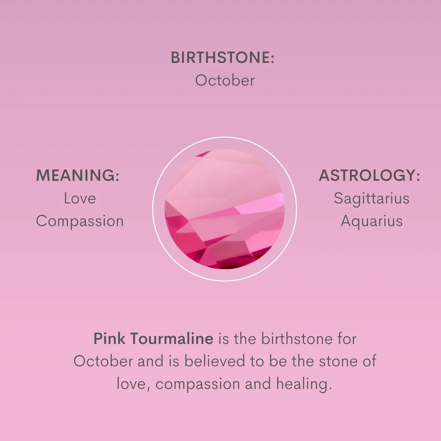 Birthstone Pink Tourmaline Necklace - October by Little Sky Stone - Image 5