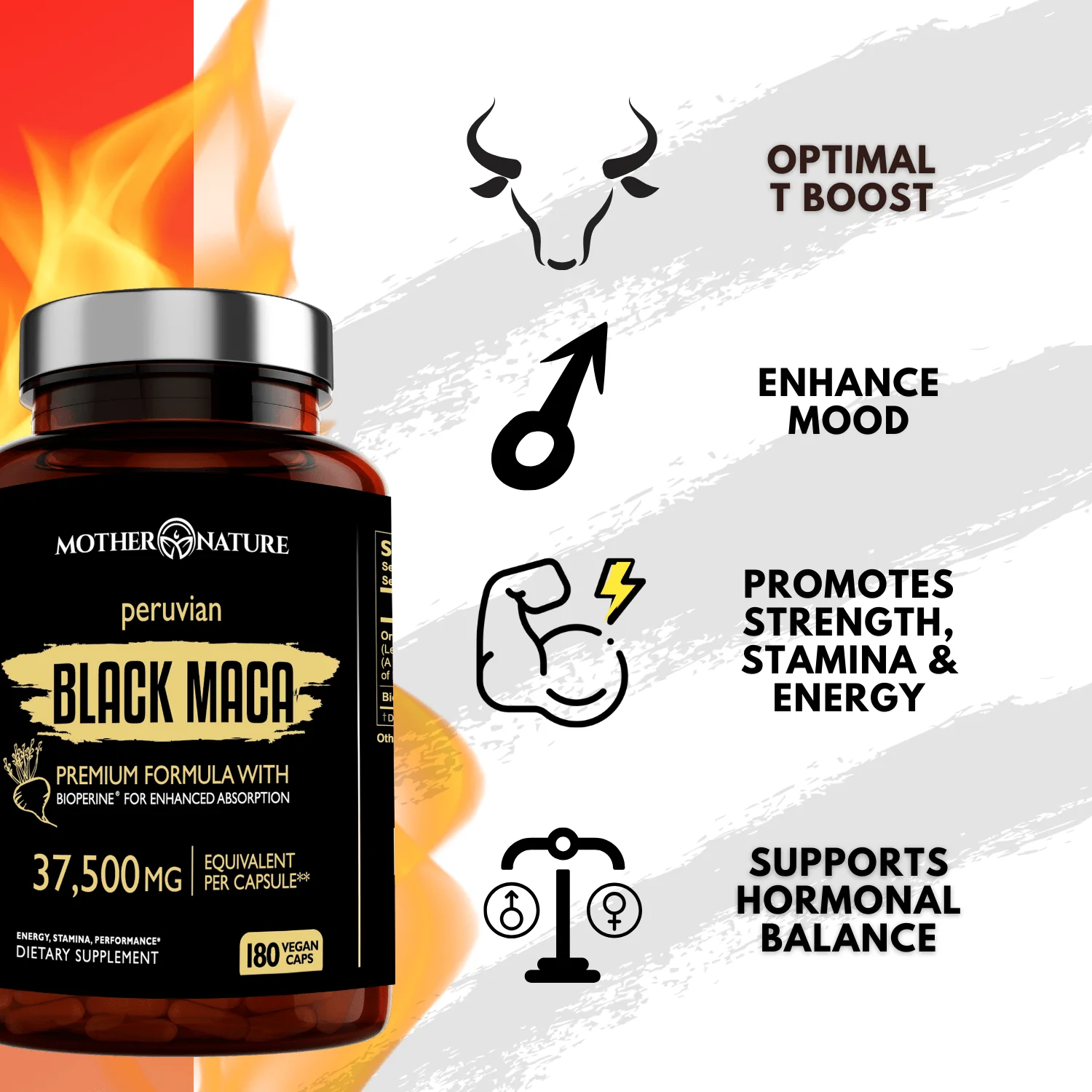Black Maca Capsules 37,500 mg by Mother Nature Organics - Image 6