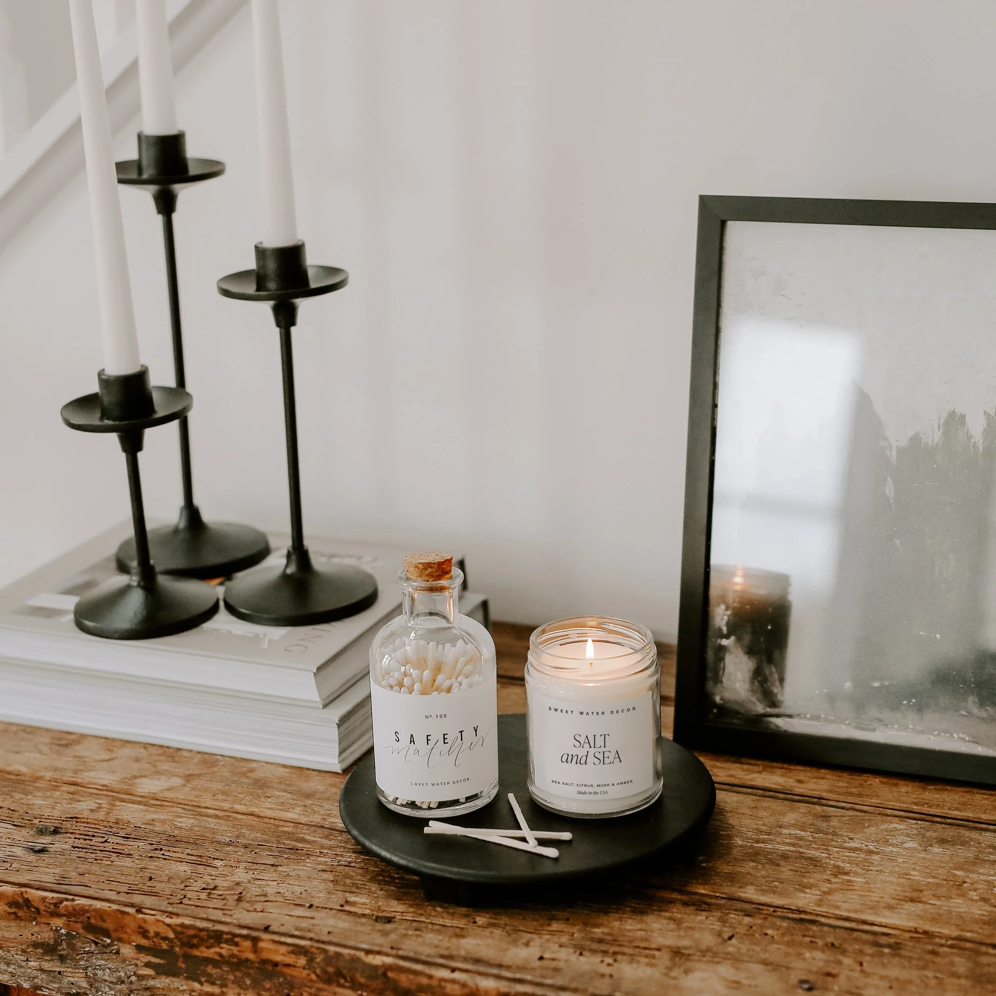 Black Pedestal Stand by Sweet Water Decor - Image 3