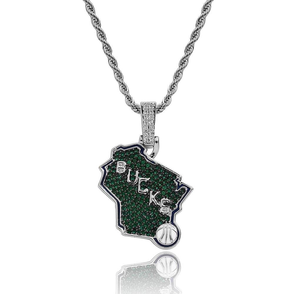 Bling Proud X NBA Milwaukee Bucks Pendant by Bling Proud | Urban Jewelry Online Store - Image 2