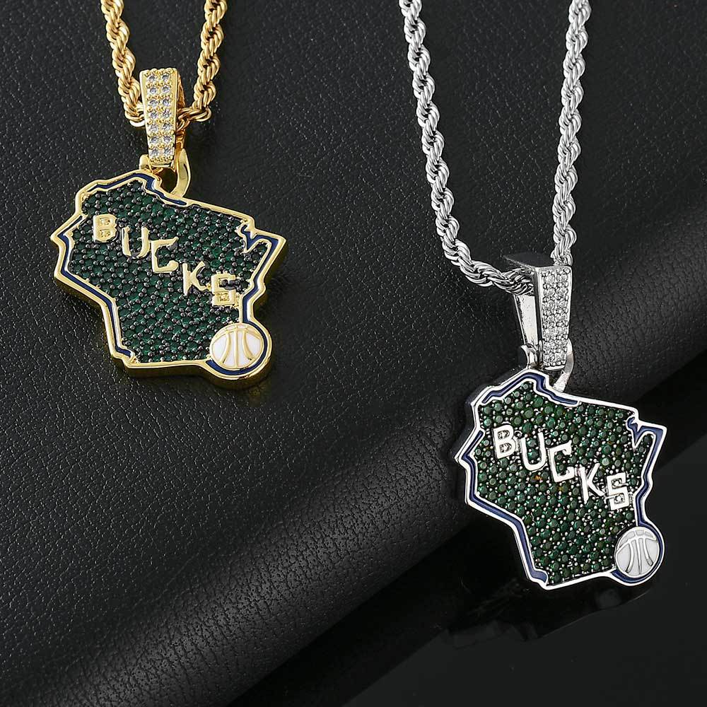 Bling Proud X NBA Milwaukee Bucks Pendant by Bling Proud | Urban Jewelry Online Store - Image 3