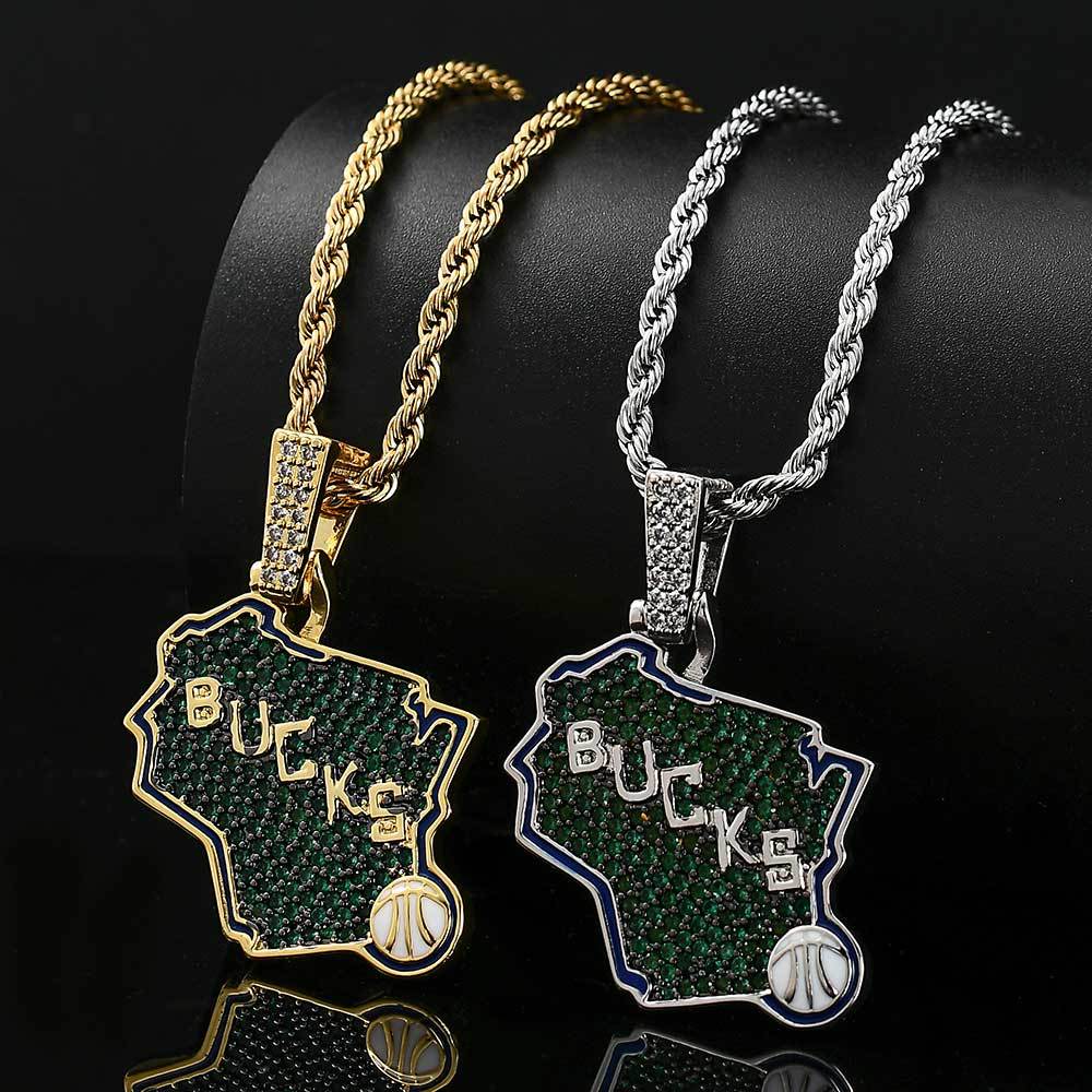 Bling Proud X NBA Milwaukee Bucks Pendant by Bling Proud | Urban Jewelry Online Store - Image 4