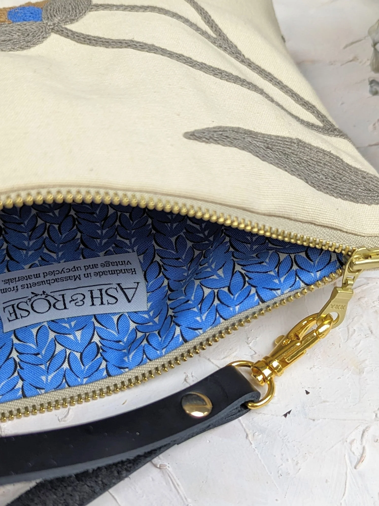 Blue Poppy Wristlet Purse by Ash & Rose - Image 2