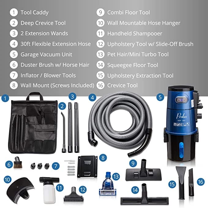 Blue Prolux Wet/Dry Garage Vacuum, Shampooer, Blower and Detailer by Prolux Cleaners - Image 2