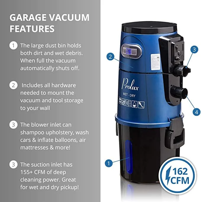 Blue Prolux Wet/Dry Garage Vacuum, Shampooer, Blower and Detailer by Prolux Cleaners - Image 3