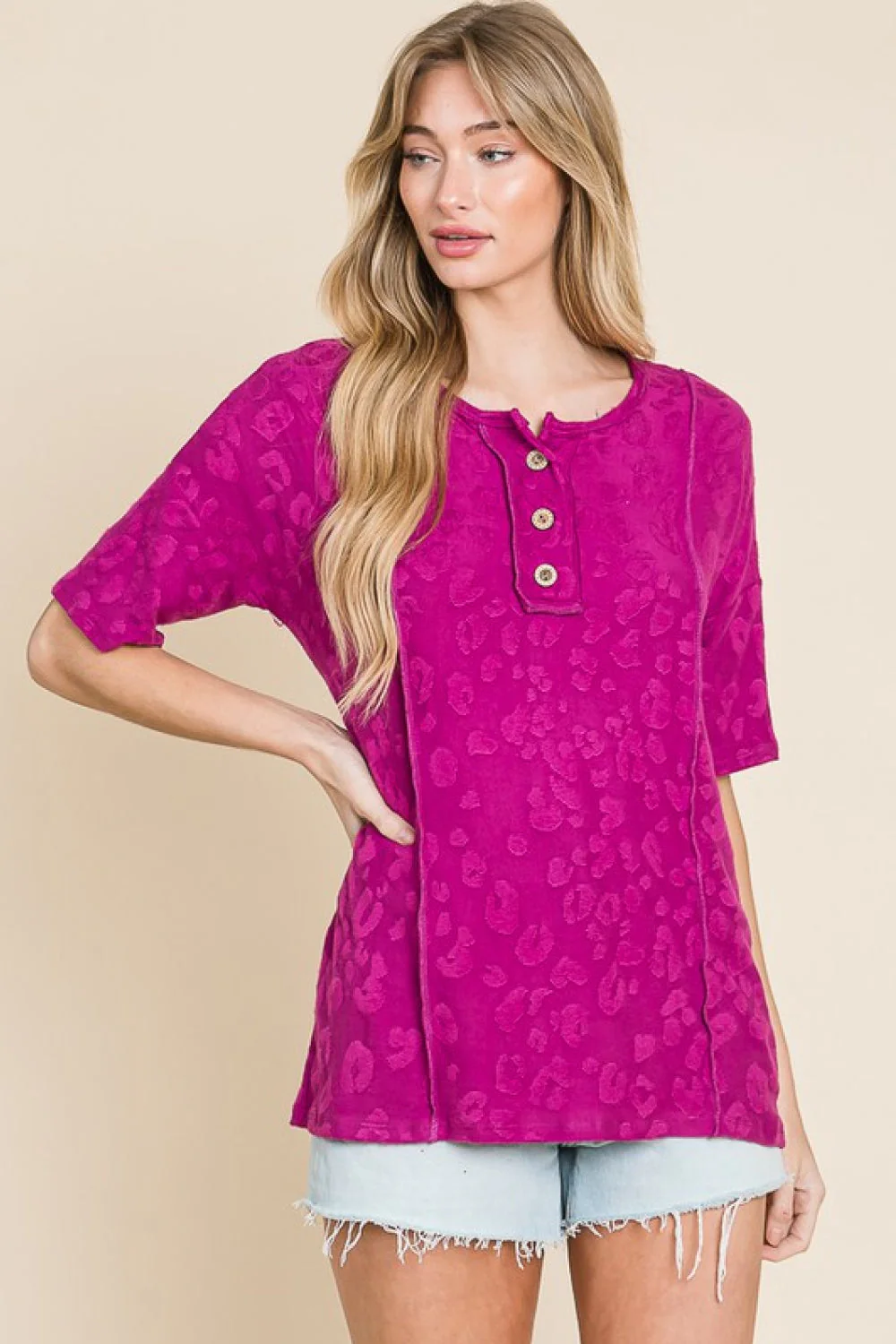 BOMBOM At The Fair Animal Textured Top - Image 3
