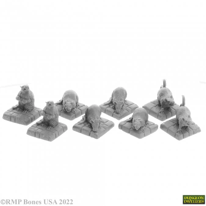 Bones Dungeon Dwellers: Dire Rats (8) - Image 2