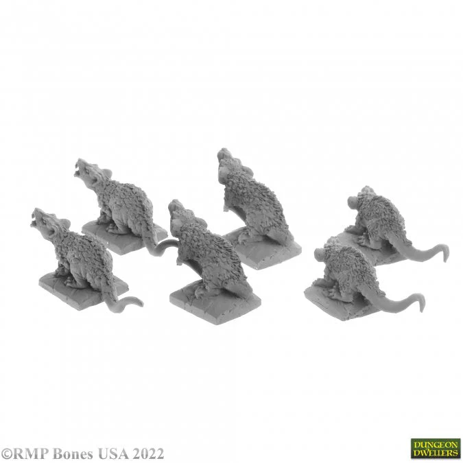 Bones Dungeon Dwellers: Giant Tomb Rats (6) - Image 2