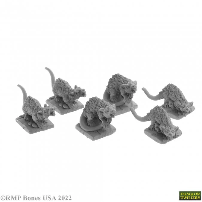 Bones Dungeon Dwellers: Giant Tomb Rats (6) - Image 3