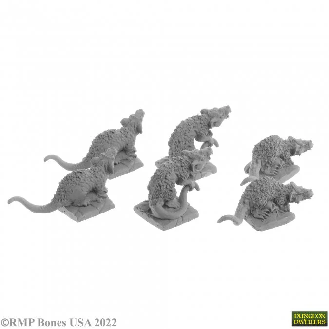Bones Dungeon Dwellers: Giant Tomb Rats (6) - Image 4