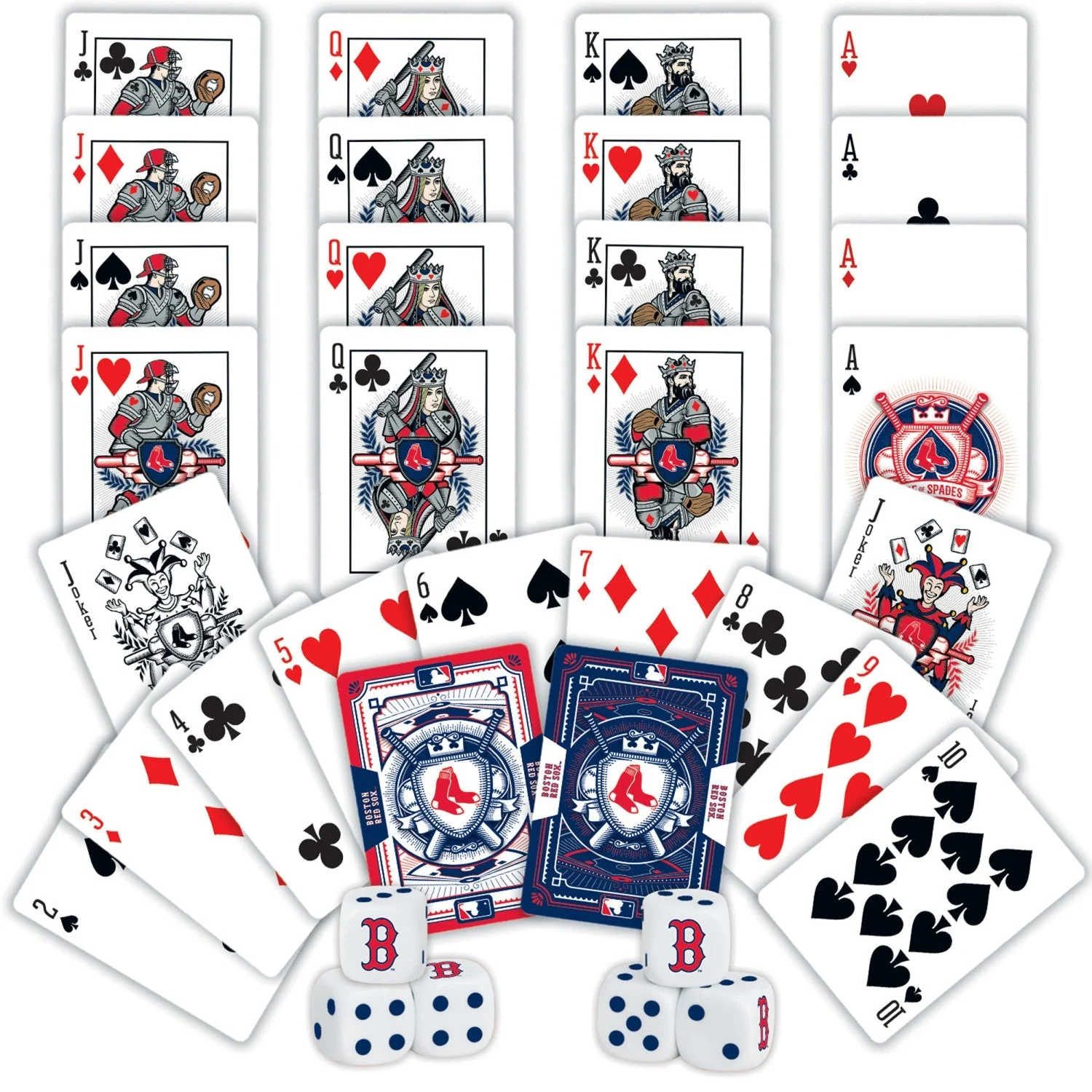 Boston Red Sox - 2-Pack Playing Cards & Dice Set by MasterPieces Puzzle Company INC - Image 2