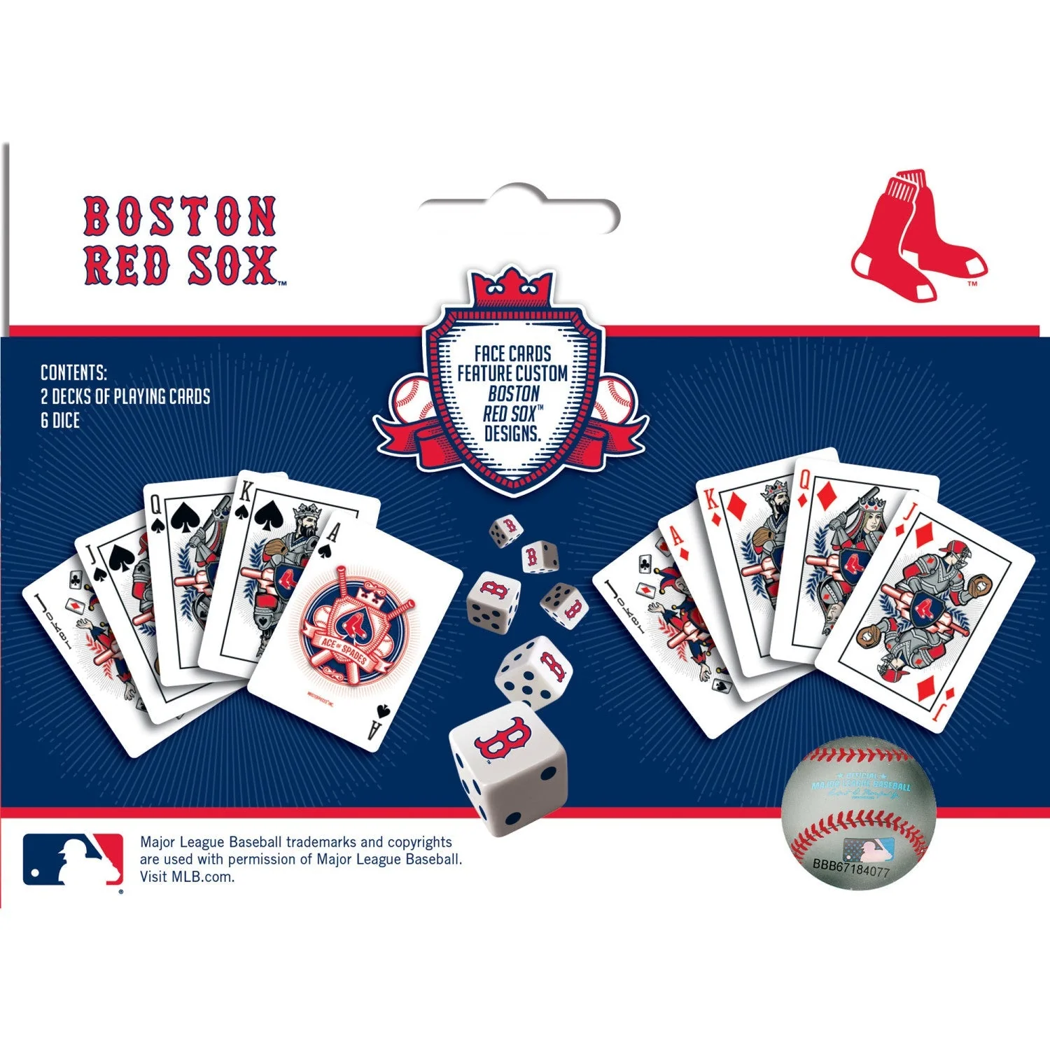 Boston Red Sox - 2-Pack Playing Cards & Dice Set by MasterPieces Puzzle Company INC - Image 3