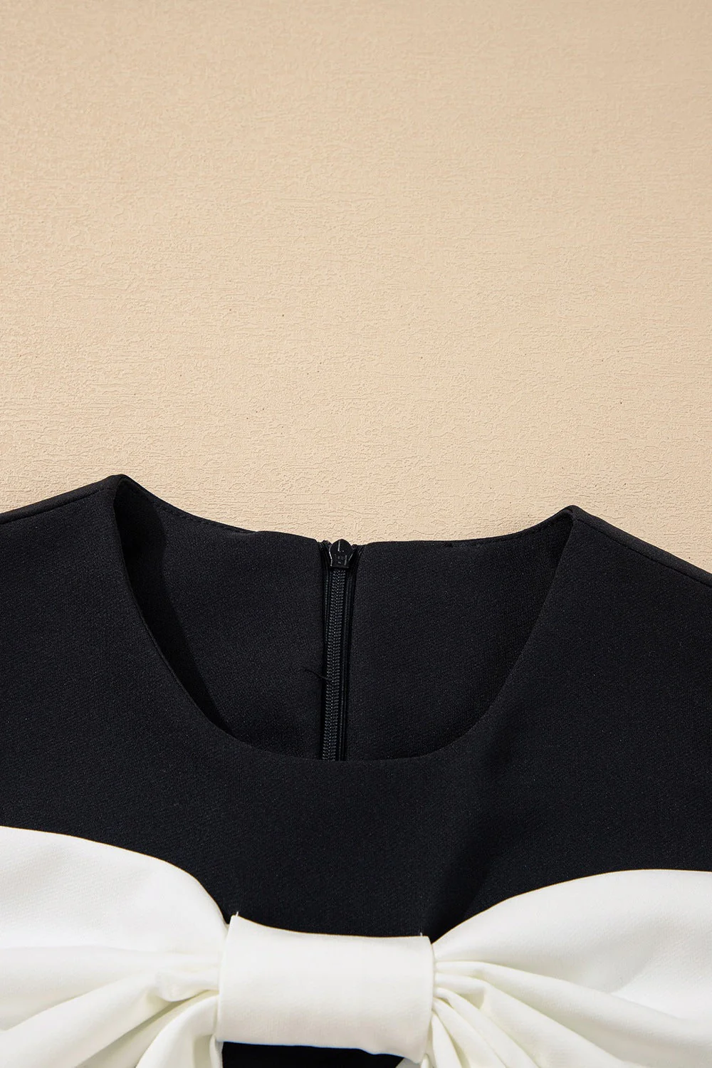 Bow Contrast Sleeveless Mini Dress - Image 5