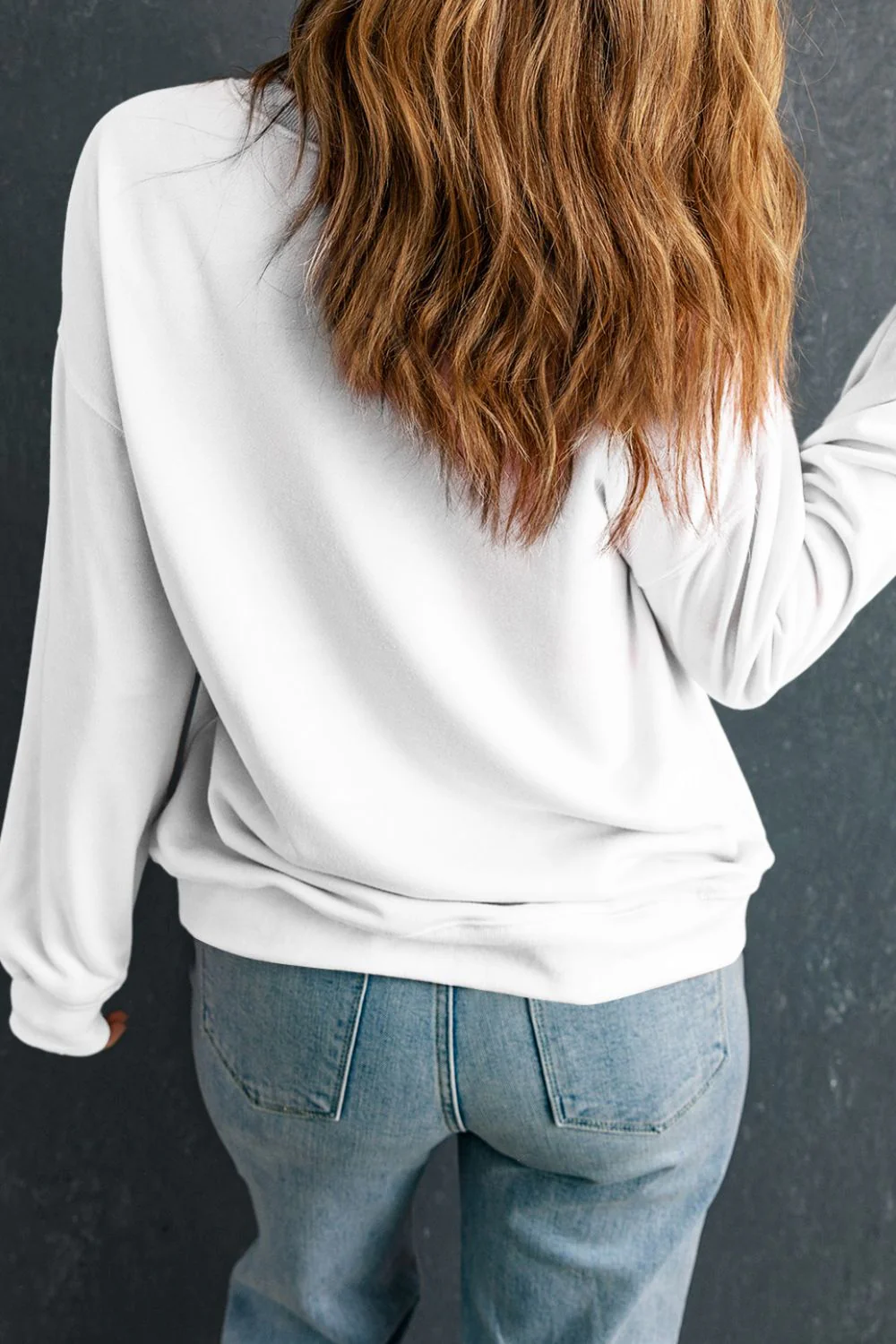 Bow Round Neck Long Sleeve Sweatshirt - Image 5