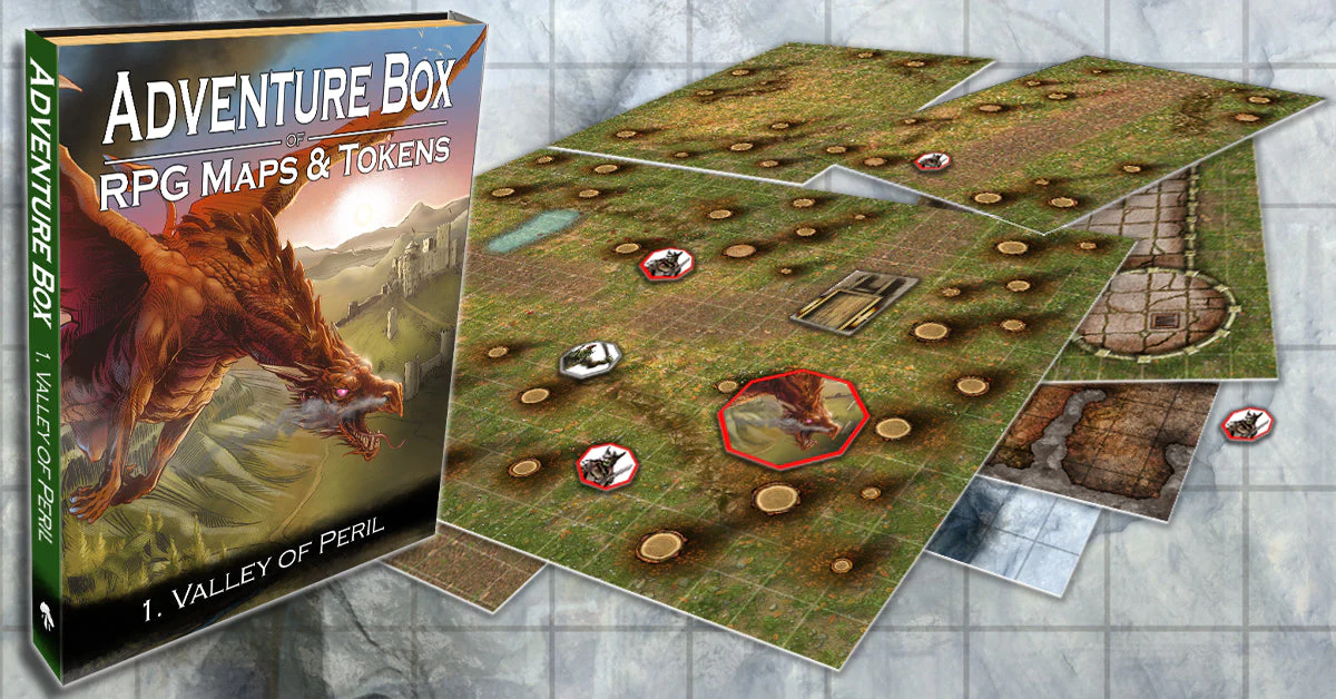Box of Adventure: Valley of Peril - RPG Maps & Tokens - Image 2