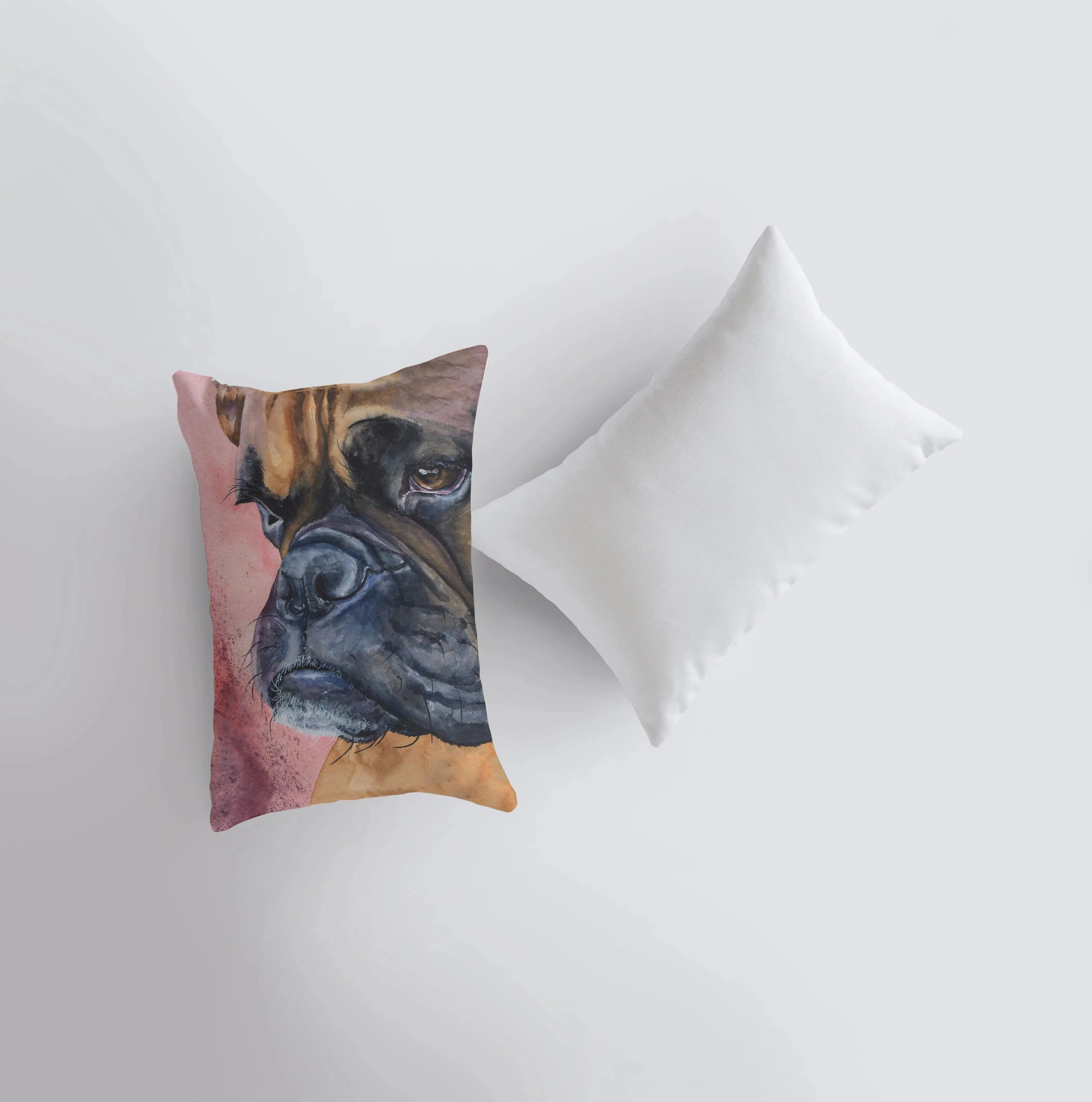 Boxer | Watercolor Tan Boxer | 12x18 | Pillow Cover | Dogs | Home Decor | Custom Dog Pillow | Boxer Mom | Dog Lover Gift | Dog Mom Gift by UniikPillows - Image 4