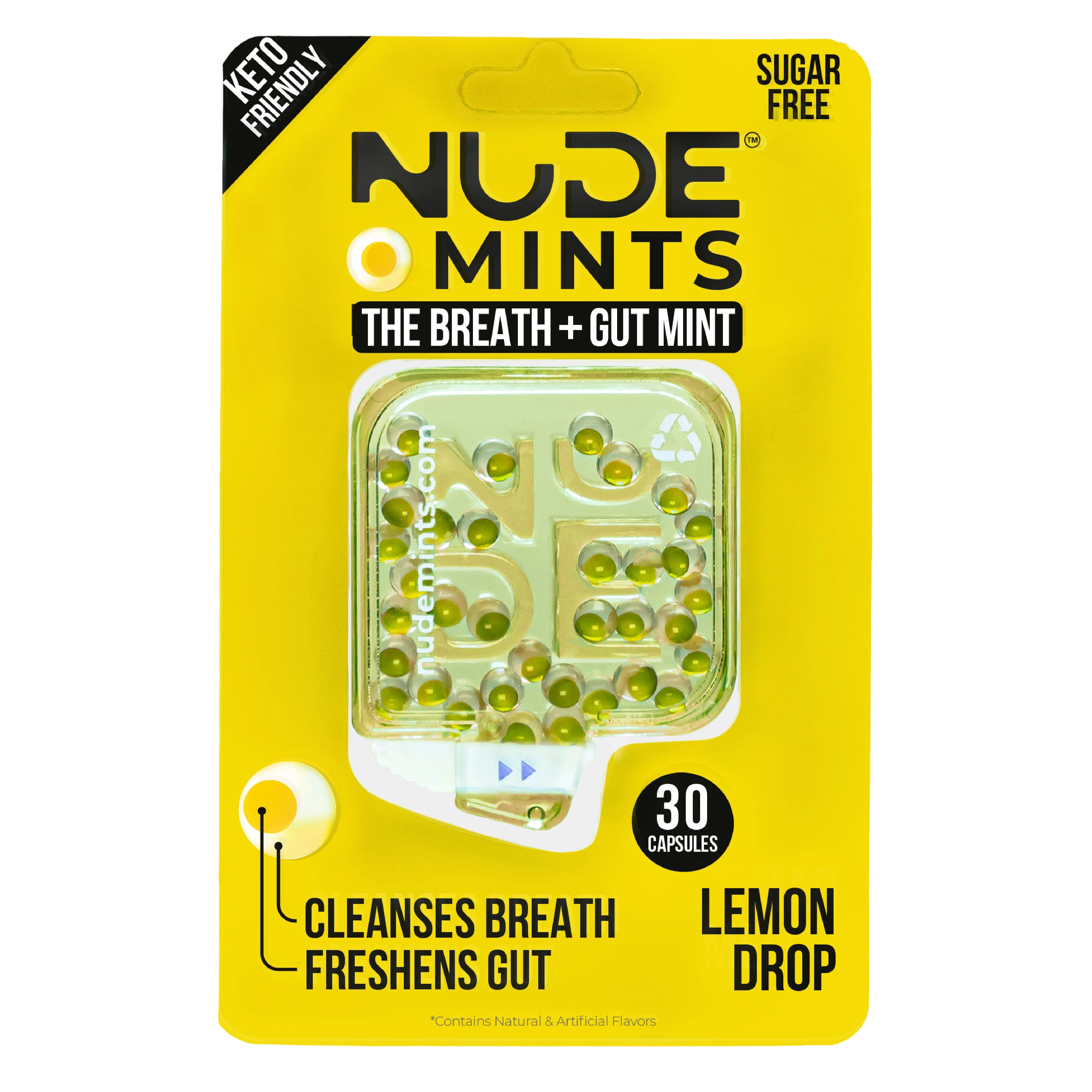 Breath + Gut Mints - Lemon Drop (Lemon Flavor) by NUDE MINTS - Image 2
