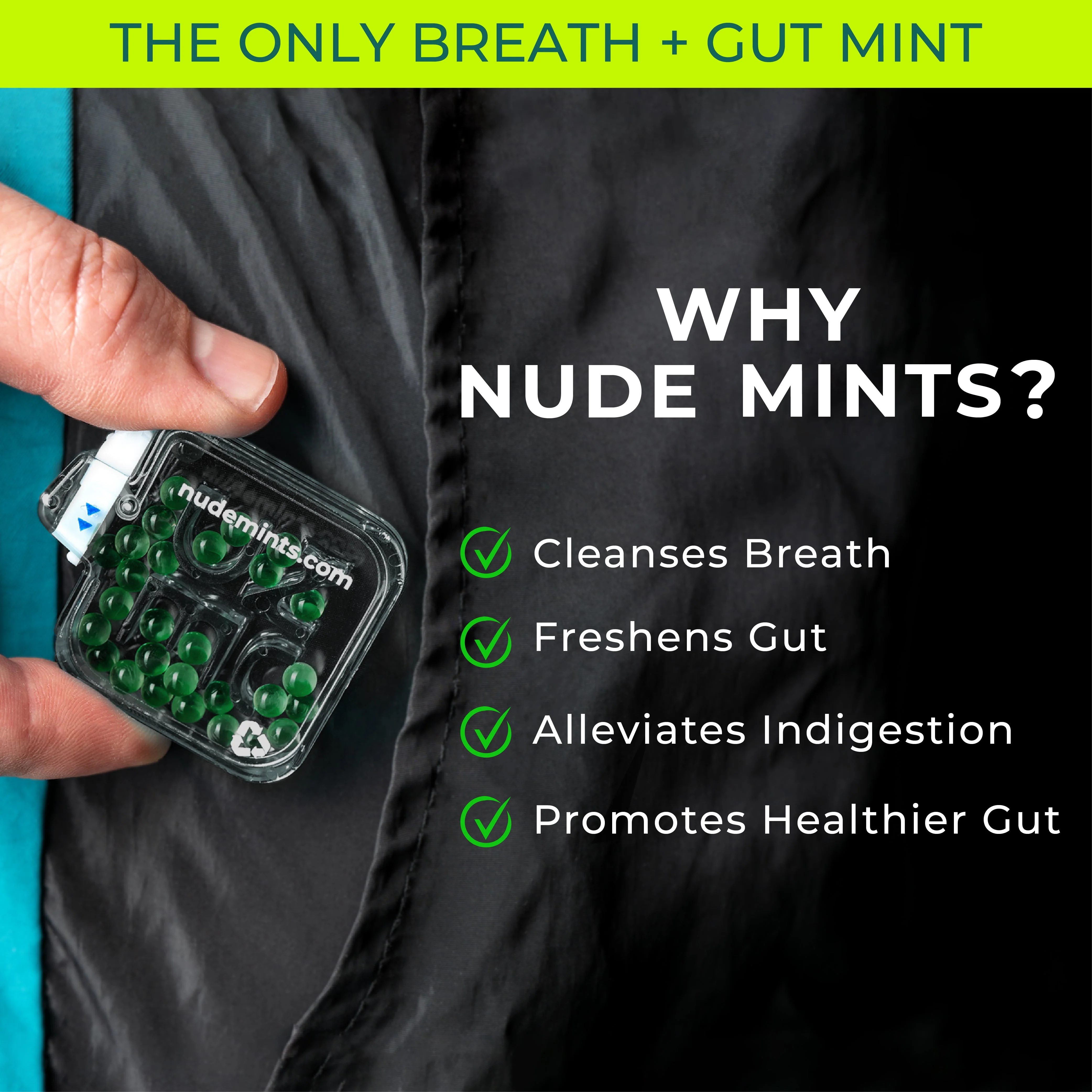 Breath + Gut Mints - Lemon Drop (Lemon Flavor) by NUDE MINTS - Image 3