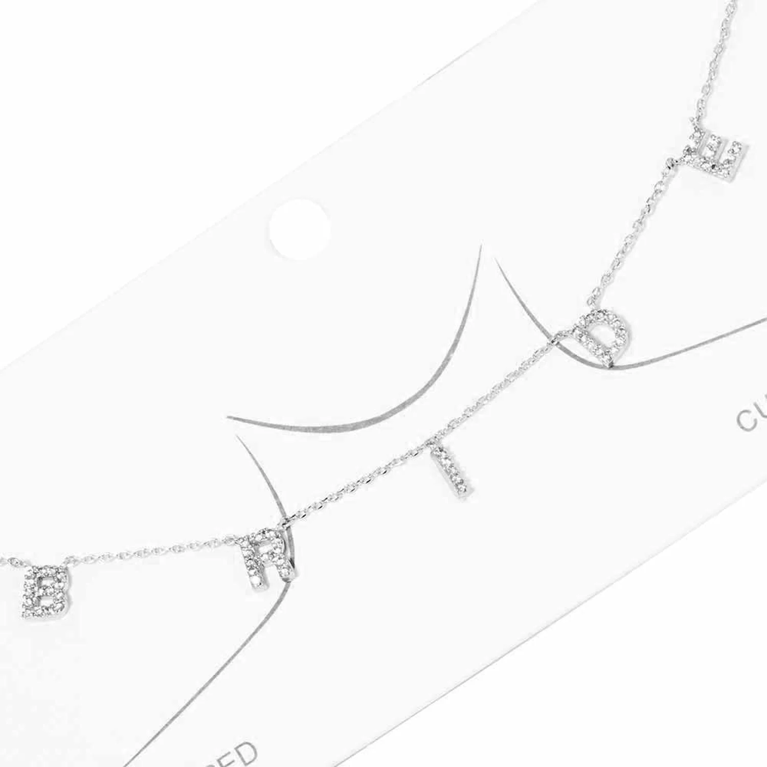 Bride Message Pendant Gold Dipped CZ Necklace by Madeline Love - Image 3