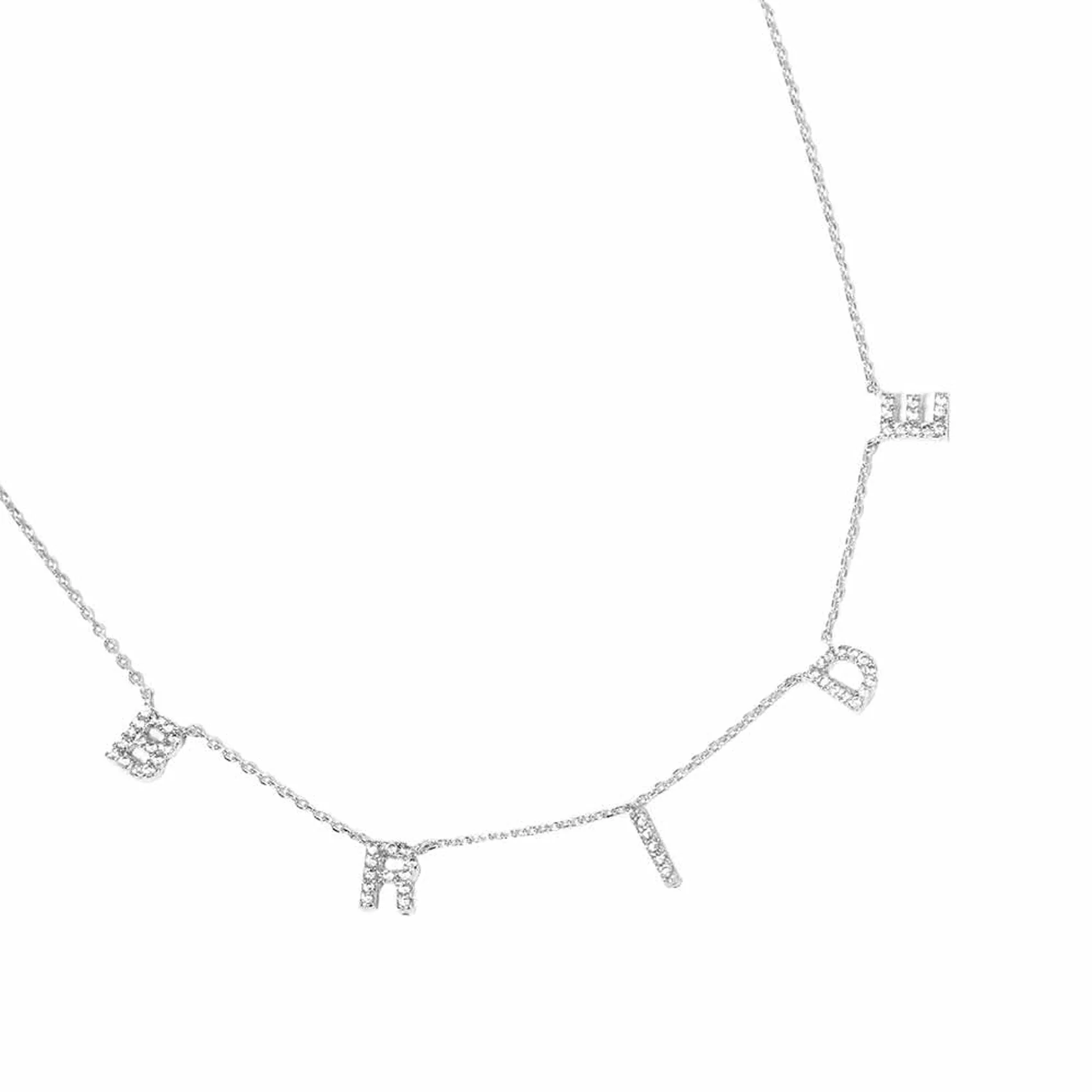 Bride Message Pendant Gold Dipped CZ Necklace by Madeline Love - Image 4