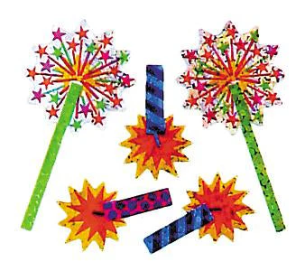 Bulk Roll Prismatic Stickers, Fireworks (100 Repeats) by Present Paper - Image 2