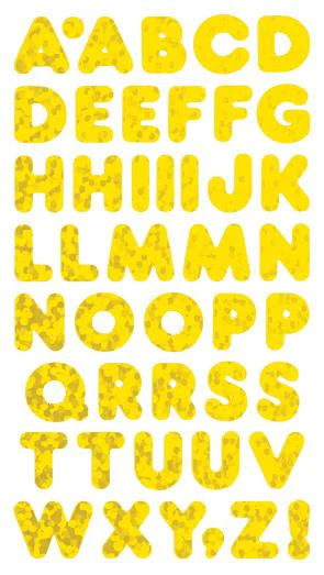 Bulk Roll Prismatic Stickers, Gold Alphabets (50 Repeats) by Present Paper - Image 2