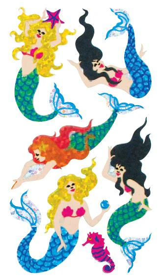 Bulk Roll Prismatic Stickers, Mermaids (50 Repeats) by Present Paper - Image 2