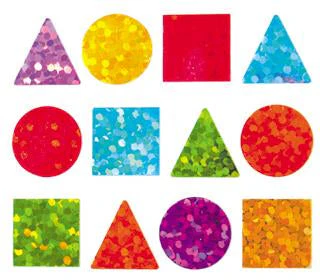 Bulk Roll Prismatic Stickers, Micro Geo Shapes / Multi (100 Repeats) by Present Paper - Image 2