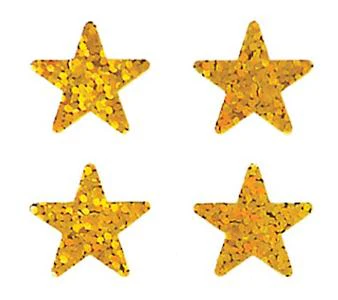 Bulk Roll Prismatic Stickers, Mini Gold Stars (100 Repeats) by Present Paper - Image 2